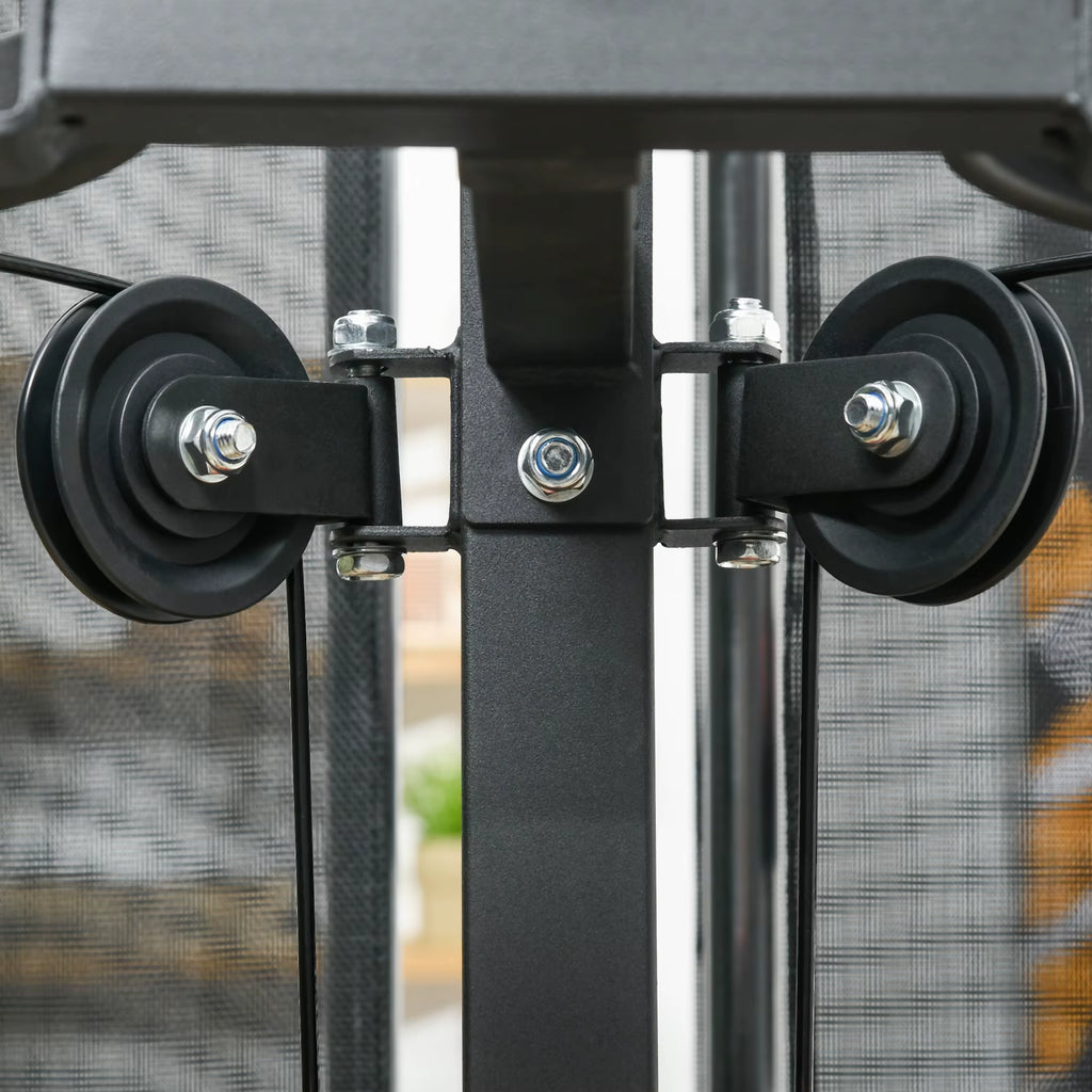 Multi Gym Workout Station with 65Kg Weight Stack, Sit up Bench, Push up Stand, Dip Station, Adjustable