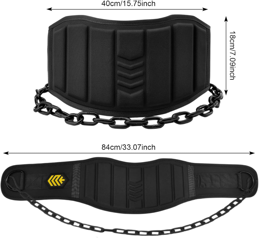Weight Lifting Belt Pull Up, Dip Belt with Chain, Weightlifting Belts for Men Wo