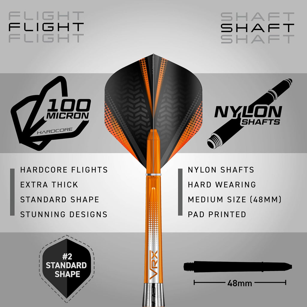 Amberjack Series Darts Set with Flights and Shafts (Stems)