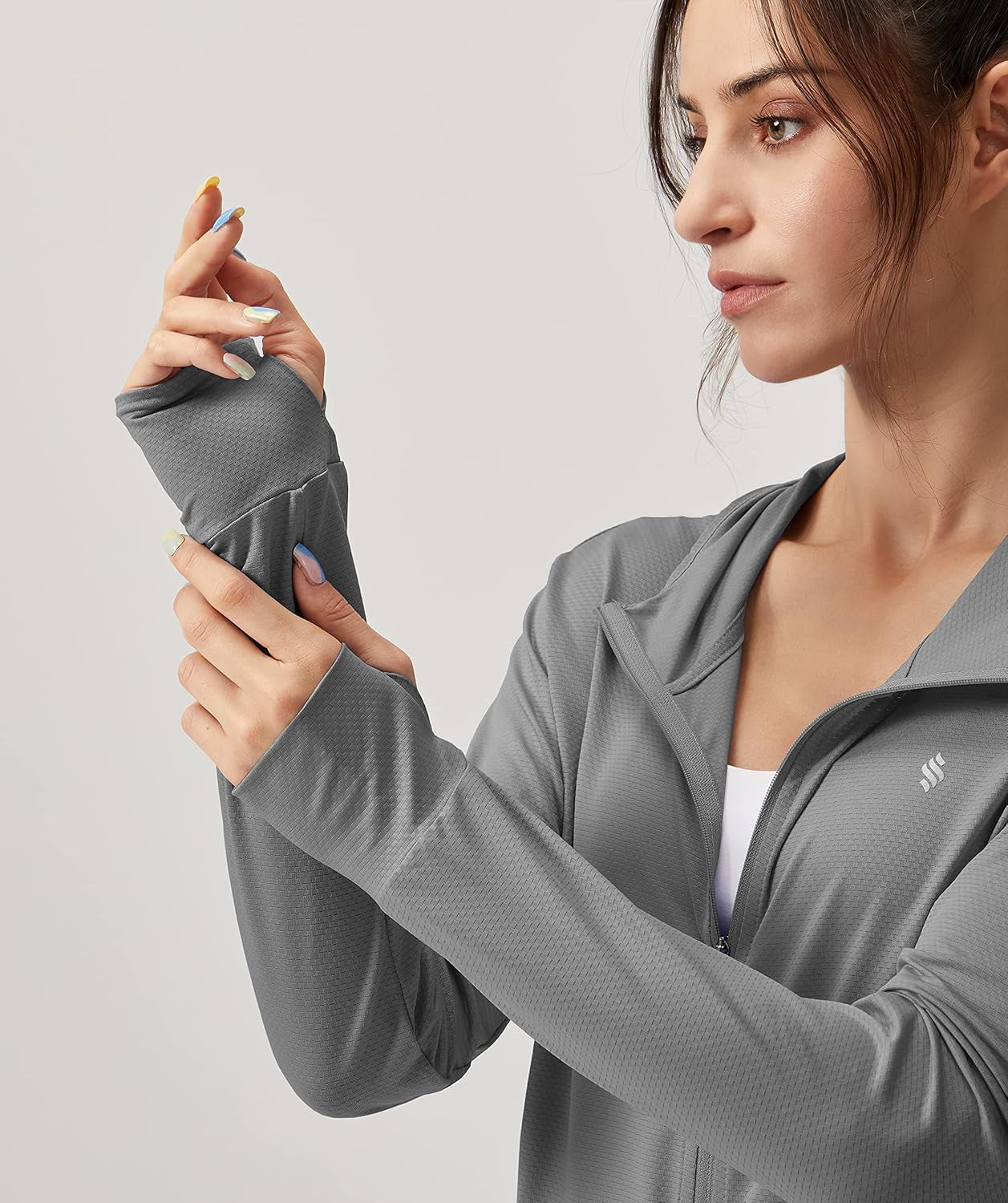 Women'S UPF 50+ Sun Protection Hoodie Jacket Lightweight Long Sleeve Sun Shirt for Women with Pocket Hiking Outdoor